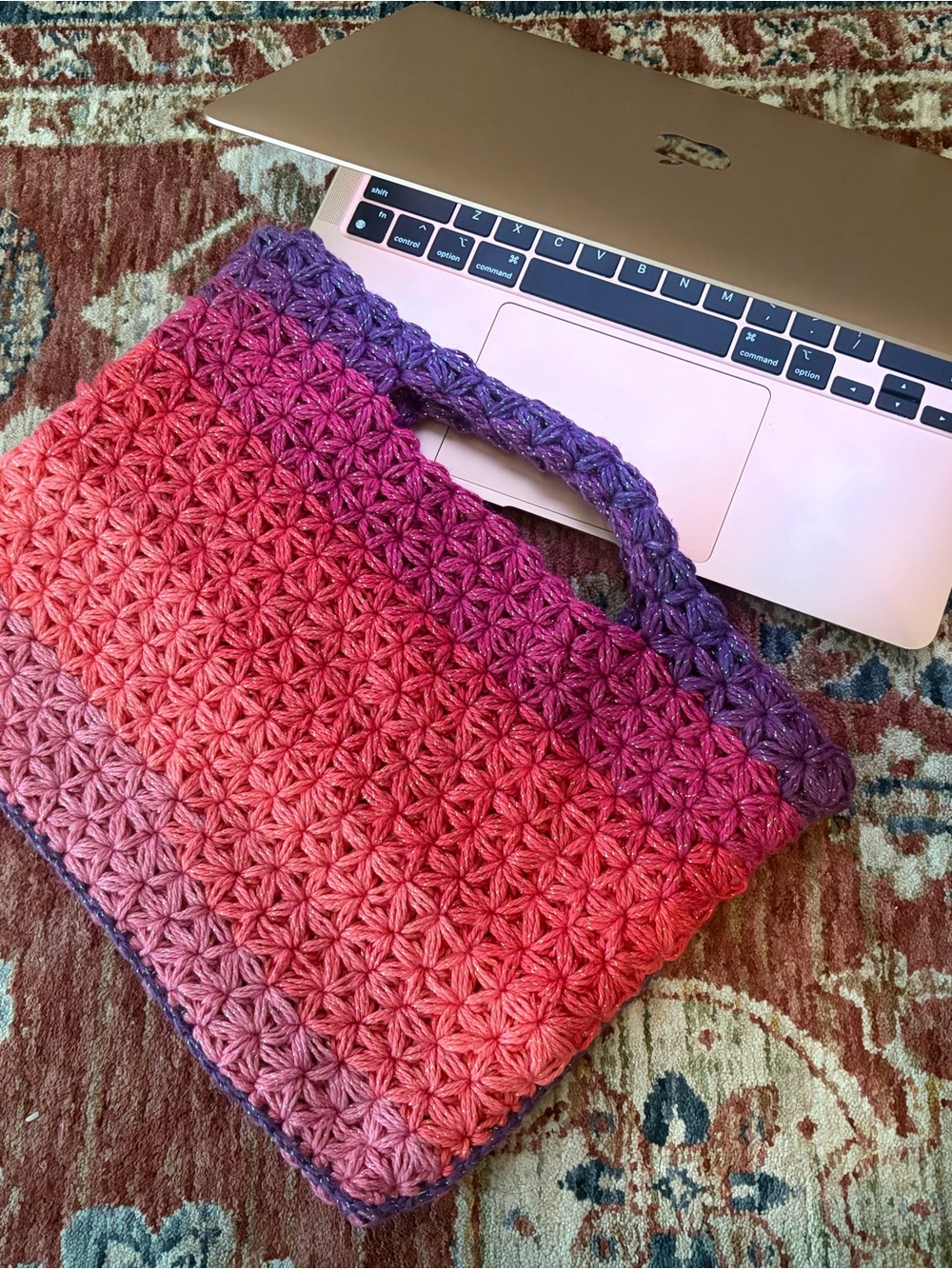 Handmade Crochet Laptop Bag